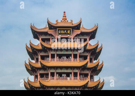 La Chine, Wuhan, Yellow Crane Tower Banque D'Images