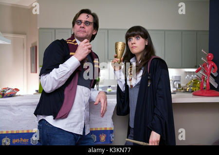 YES MAN JIM CARREY, Zooey Deschanel Date : 2008 Banque D'Images