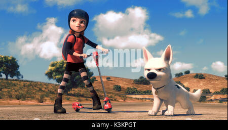 MILEY CYRUS VIS voix Penny, John Travolta vis voix Date : 2008 Banque D'Images