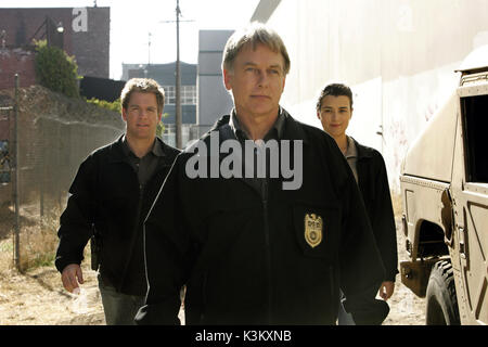 NAVY NCIS : NAVAL CRIMINAL INVESTIGATIVE SERVICE aka MICHAEL WEATHERLY NCIS comme agent spécial Anthony DiNozzo, MARK HARMON en tant qu'agent spécial Jethro Gibbs, COTE DE PABLO Ziva comme David Date : 2003 Banque D'Images