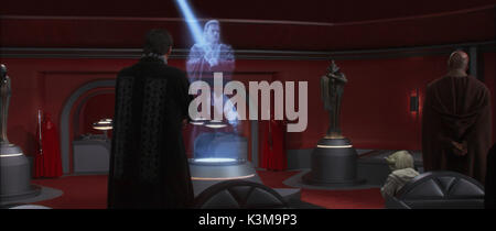 STAR WARS : Episode II - l'ATTAQUE DES CLONES EWAN MCGREGOR , Yoda, Samuel L JACKSON [droit] Star Wars : Episode II - l'ATTAQUE DES CLONES [2002] EWAN MCGREGOR [centre], Yoda, Samuel L JACKSON [droit] Date : 2002 Banque D'Images