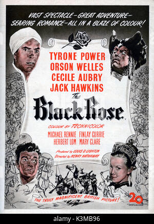 La Rose Noire [NOUS / BR 1950] [dans le sens horaire à partir du haut à gauche] TYRONE POWELL, ORSON WELLES, CÉCILE AUBRY, Jack Hawkins Date : 1950 Banque D'Images