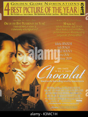 CHOCOLAT [NOUS / BR 2000] Johnny Depp, Juliette Binoche Date : 2000 Banque D'Images
