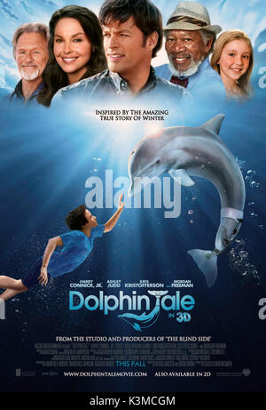 DOLPHIN TALE [2011] nous [L-R] Kris Kristofferson, ASHLEY JUDD, Harry Connick JR, Morgan Freeman, COZI ZUEHLSDORFF Date : 2011 Banque D'Images