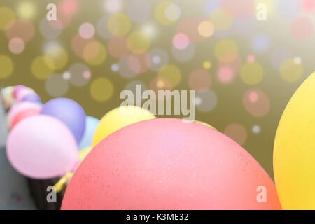 Close-up ballonnet gonflé comme un fragment de composition party background Banque D'Images
