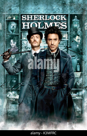 SHERLOCK HOLMES [NOUS / BR / GER 2009] [L-R] Jude Law comme le Dr John Watson, ROBERT DOWNEY JR en Sherlock Holmes Date : 2009 Banque D'Images