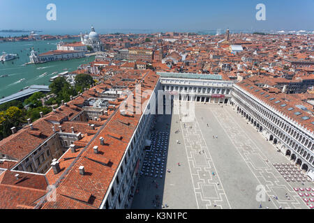 L'Europe, Italie, Vénétie, Venise. Sommaire du clocher de San Marco sur la Place Saint Marc Banque D'Images