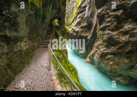 Les gorges de Tolmin, parc national du Triglav, en Slovénie, est de l'Europe. Banque D'Images
