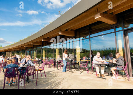 Café à M5 services près de Gloucester, Royaume-Uni. Banque D'Images