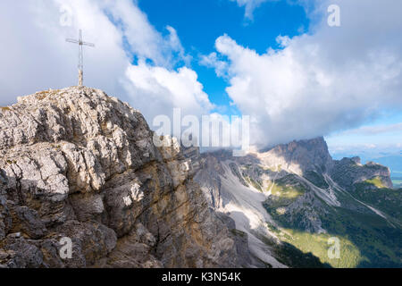 Piz Somplunt, Badia, Dolomites, Tyrol du Sud, Italie. Banque D'Images