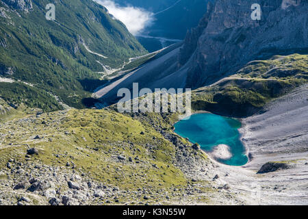 Sexten Dolomites de Sesto/, Germany, province de Bolzano, Italie. L'un des lacs Piani Banque D'Images