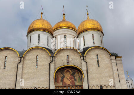 La Russie, Moscou, Cathédrale de la Dormition au Kremlin de Moscou Banque D'Images