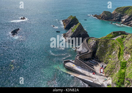 Dunquin Pier. Dunquin, péninsule de Dingle, Co.Kerry, Munster, Irlande, Europe. Banque D'Images