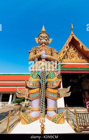 Tuteur démon Wat Phra Kaew Palace Bangkok - Thaïlande Banque D'Images