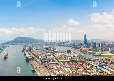 Vue aérienne de Kaohsiung, dans le sud de Taïwan Banque D'Images