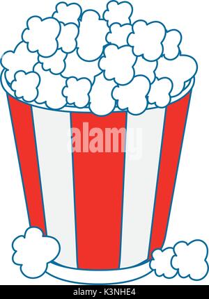 Verre papier popcorn Illustration de Vecteur