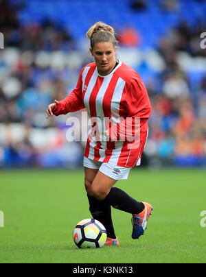 Sam Bailey au cours du match de bienfaisance Lowery Bradley à Goodison Park, Liverpool. ASSOCIATION DE PRESSE Photo. Photo date : dimanche 3 septembre 2017. Voir l'ACTIVITÉ DE SOCCER histoire Lowery. Crédit photo doit se lire : Peter Byrne/PA Wire. RESTRICTIONS : Aucune utilisation non autorisée avec l'audio, vidéo, données, listes de luminaire, club ou la Ligue de logos ou services 'live'. En ligne De-match utilisation limitée à 75 images, aucune émulation. Aucune utilisation de pari, de jeux ou d'un club ou la ligue/dvd publications. Banque D'Images