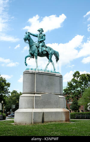 Le général Nathanael Greene statue équestre, Stanton Square, Washington DC Banque D'Images