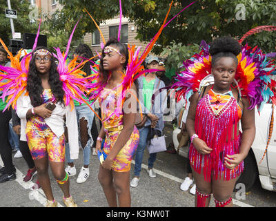 Brooklyn, Etats-Unis. 2 Septembre, 2017. La 50e édition annuelle de la Caribbean Carnival Junior dans Brooklyn, NY, USA. Banque D'Images