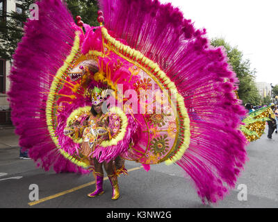 Brooklyn, Etats-Unis. 2 Septembre, 2017. La 50e édition annuelle de la Caribbean Carnival Junior dans Brooklyn, NY, USA. Banque D'Images