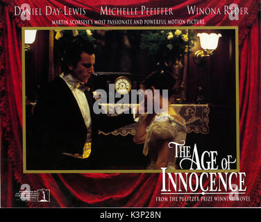 L'ÂGE DE L'INNOCENCE [1993] DANIEL DAY-LEWIS comme Newland Archer, comme Winona Ryder Date : 1993 Welland Mai Banque D'Images