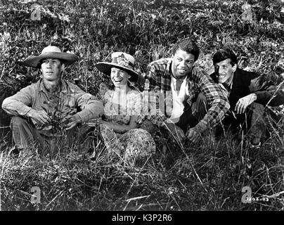 BOXCAR BERTHA [1972] [L-R] David Carradine, Barbara Hershey, BERNIE CASEY, BARRY PRIMUS Date : 1972 Banque D'Images