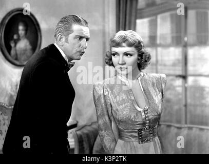 Huit de Barbe bleue, LA FEMME NOUS [1938] Edward Everett Horton, Claudette Colbert Date : 1938 Banque D'Images