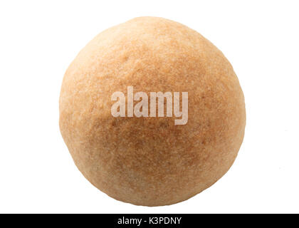 Mooncake handmad isolé sur fond blanc en pleine profondeur de champ à chemin de détourage. Banque D'Images