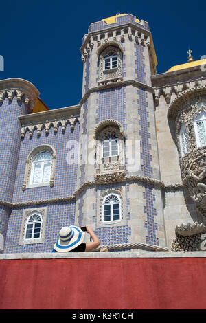 Couleurs et décoration de la romantique château Palácio da Pena São Pedro de Penaferrim Lisbonne Sintra Portugal Europe district Banque D'Images