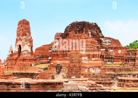 Wat Maha That à Ayutthaya, Thaïlande Banque D'Images