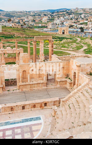 Ruines de l'ancienne ville gréco-romaine de Jerash, l'de Gérasa dans la Jordanie moderne Banque D'Images