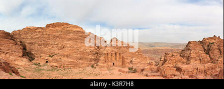 Ancien Temple à Petra, Jordanie Banque D'Images