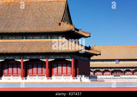 La cité interdite sous ciel bleu à Beijing, Chine. Banque D'Images