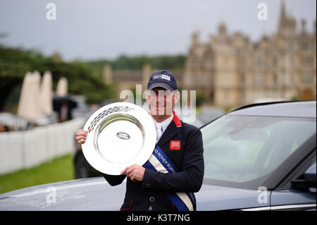 3 septembre 2017. oliver townend (GBR) équitation classe ballaghmor gagne le 2017 land rover burghley horse trials, Stamford, Royaume-Uni. Jonathan Clarke/Alamy live news Banque D'Images