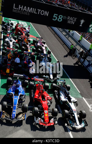 Monza, Italie. 06Th Sep 2017. Le Royaume-Uni et l'Irlande de l'homme seulement Parc ferme après le Grand Prix F1 d'Italie à l'Autodromo Nazionale Monza le 3 septembre 2017 à Monza, Italie. (Photo de HZ/Pixathlon phcimages.com)/crédit : Daniel Chesterton/Alamy Live News Banque D'Images