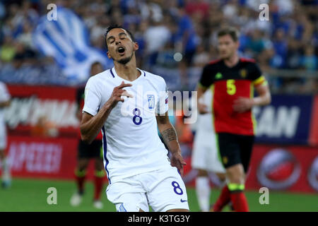 Athènes, Grèce. 06Th Sep 2017. Zeca vu à la fin de la Coupe du Monde de football match de qualification du groupe H entre la Grèce et la Belgique au Georgios Karaiskakis Stadium. Score final de la Grèce 1 Belgique 2. Credit : SOPA/Alamy Images Limited Live News Banque D'Images