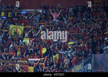 Athènes, Grèce. 06Th Sep 2017. Belgique fans vu avant le début du match. Score final de la Grèce 1 Belgique 2. Credit : SOPA/Alamy Images Limited Live News Banque D'Images