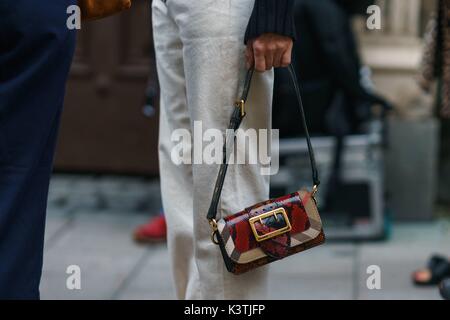 Stockholm, Suède. Août 31, 2017. Lena Lademann arrivant à l'Totême défilé lors de la Fashion Week de Stockholm - Aug 31, 2017 - Photo : Manhattan piste/Grace Lunn ***pour un usage éditorial uniquement*** | utilisée dans le monde entier/dpa/Alamy Live News Banque D'Images