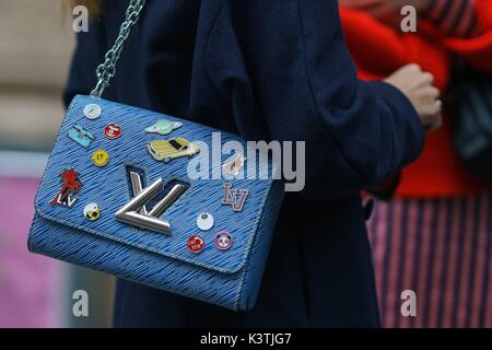 Stockholm, Suède. Août 31, 2017. Tine Andrea arrivant à l'Totême défilé lors de la Fashion Week de Stockholm - Aug 31, 2017 - Photo : Manhattan piste/Grace Lunn ***pour un usage éditorial uniquement*** | utilisée dans le monde entier/dpa/Alamy Live News Banque D'Images