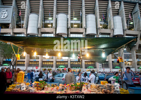 Atmosphère avant Real Madrid- Barcelone match de football. Santiago Bernabeu, Madrid, Espagne. Banque D'Images