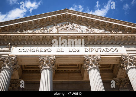 Congrès des députés de l'Espagne, entrée privée Banque D'Images