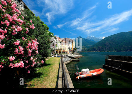 Santa Maria Rezzonico, Lac de Côme, Lombardie, Italie Banque D'Images