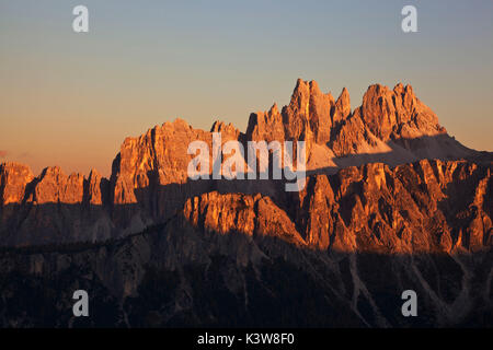 Croda da Lago, Ampezzo Dolomites, Cortina d'Ampezzo, Belluno, Veneto, Italie. Banque D'Images