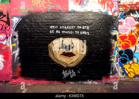 Les graffiti tunnel sous la gare de Waterloo à moindre Marsh dans le sud de Londres Banque D'Images