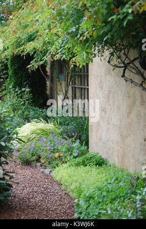 Chemin de jardin - Restaurant The Herb Farm, Bannockburn, WA USA Banque D'Images