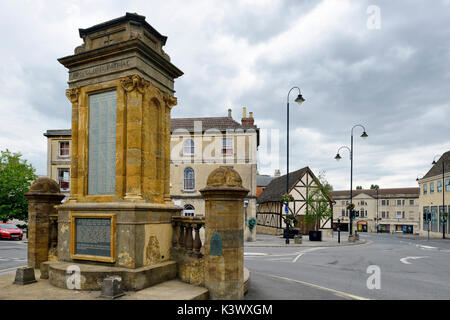 Le monument aux morts, place du marché, Chippenham, Wiltshire Banque D'Images