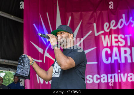 Célébrons les 50 ans de la tolérance, de la culture et de la diversité. Leeds West Indian Carnaval 2017. Banque D'Images