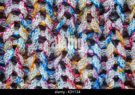 Tricots multicolores fond texture confortable close-up Banque D'Images