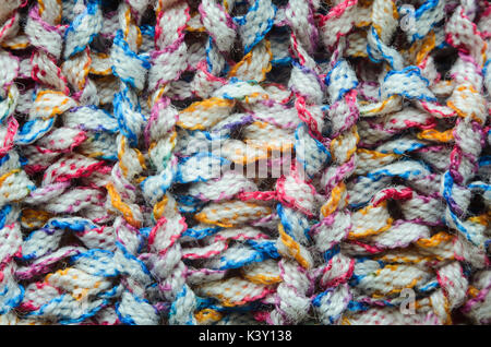 Tricots multicolores fond texture confortable close-up Banque D'Images