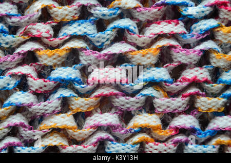Tricots multicolores fond texture confortable close-up Banque D'Images